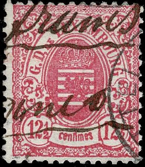 LUSSEMBURGO LUSSEMBURGO 1875 stemma 12,5c. Svalutazione molla Michel