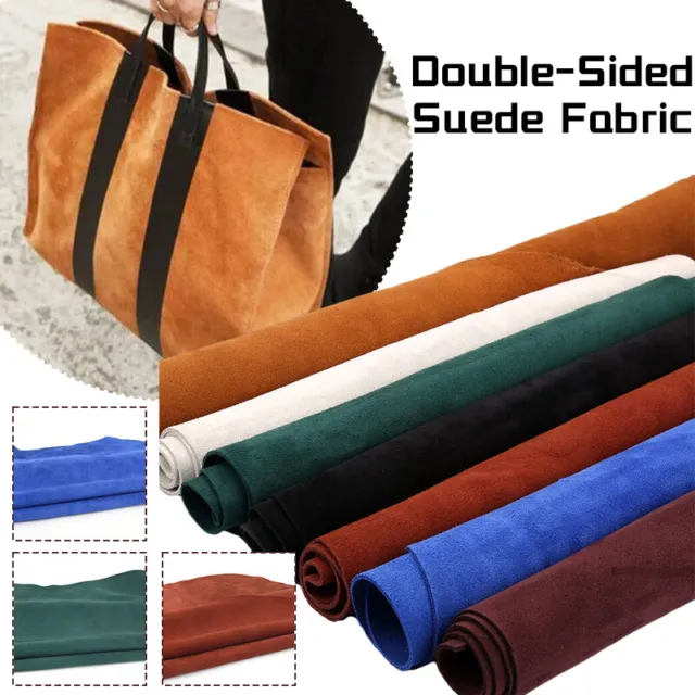 20X30cm Double-Sided Suede Fabric Soft Leather for Clothing Car Upholstery Bag