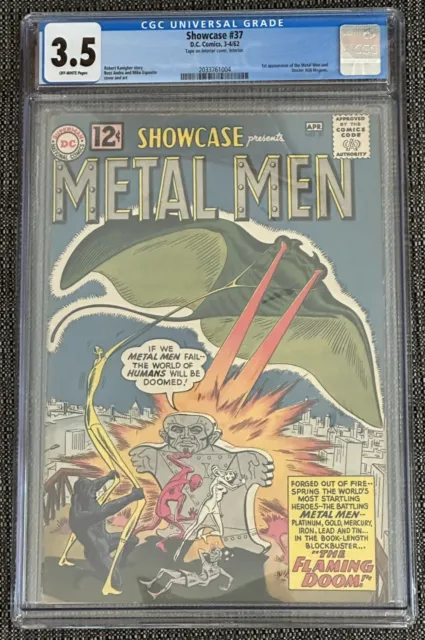 Showcase #37  Cgc Graded 3.5  1St App Metal Men  & Dr Will Magnus  1962