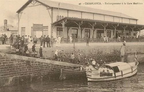 Cpa Maroc Casablanca Boarding At The Maritime Station