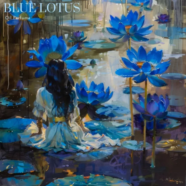 Blue Lotus Perfume Oil, Natural and Organic, Handmade. 100% Pure and natural.