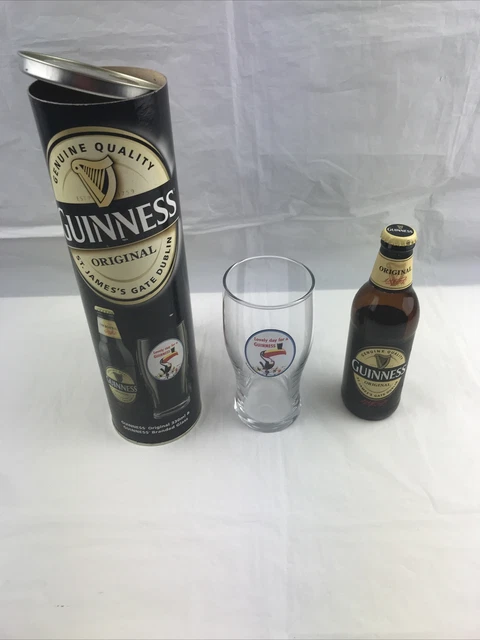 Guinness Original (300ml Bottle & Glass) Empty Beer Bottle