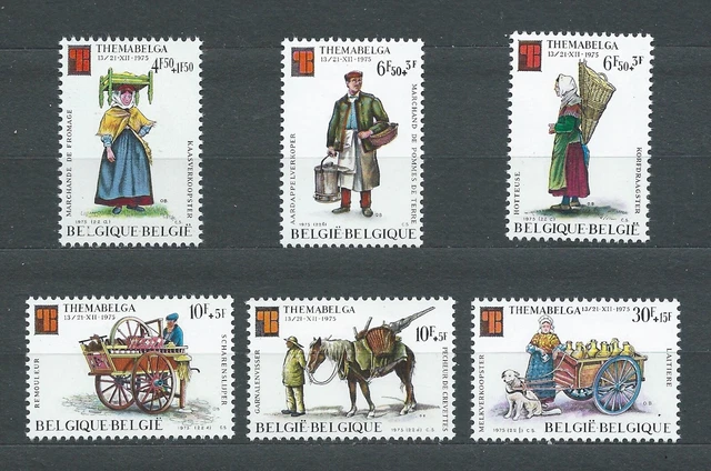 BELGIË BELGIQUE - 1975 YT 1784 à 1789 - TIMBRES NEUFS** MNH LUXE