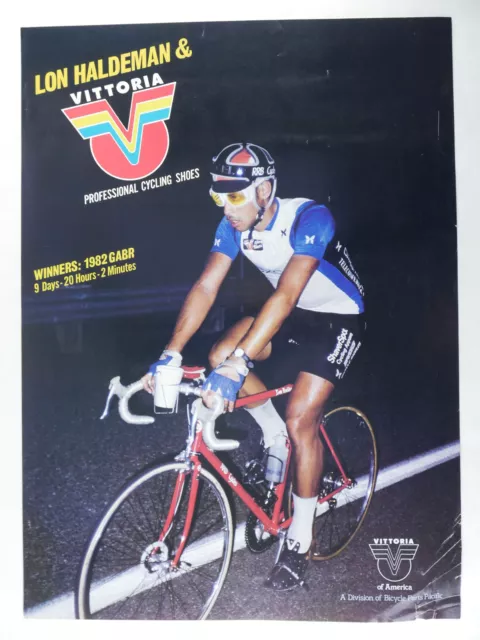 Vittoria Poster Lon Haldeman 16"x22" 1982 RRB Cycles Vintage Bike NOS