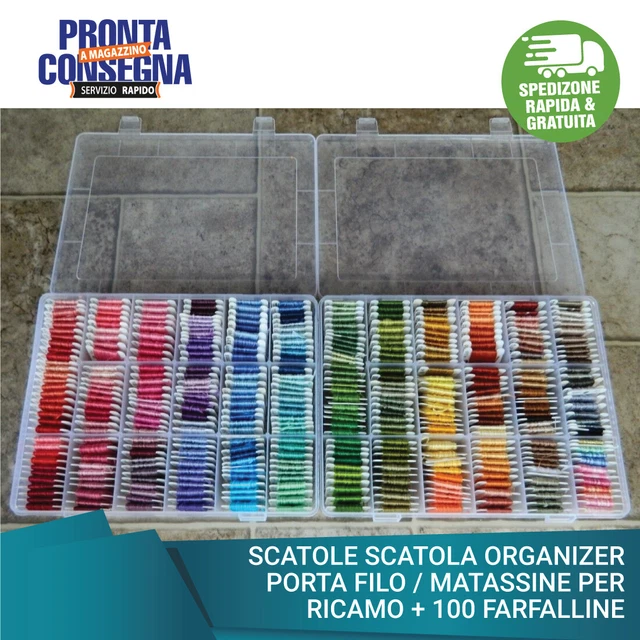 Organizer Per Filo Da Ricamo Con Bobine E Avvolgitore | Scatola Con 24/36 Scomparti Per Punto Croce - 4