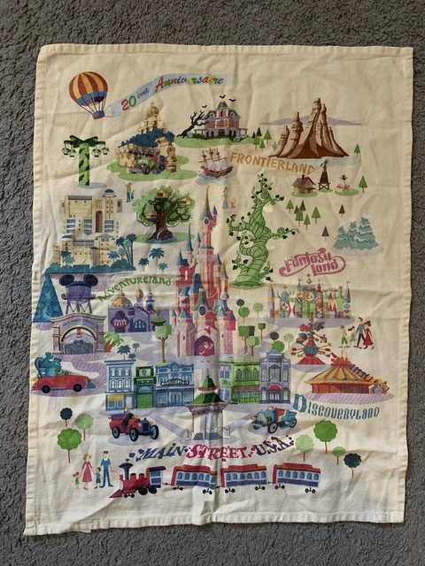 Disneyland Paris 20th Anniversary Tea Towel