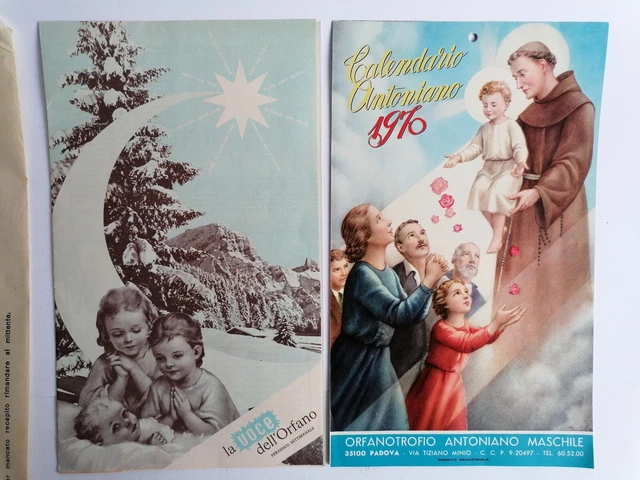 Calendario Antoniano 1976 Orfanatrofio Antoniano Maschile Padova