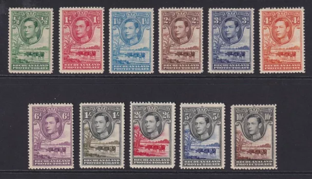 BECHUANALAND SG118/128 1938 KGVI, Baobab Tree & Cattle, Set of 11, MLH