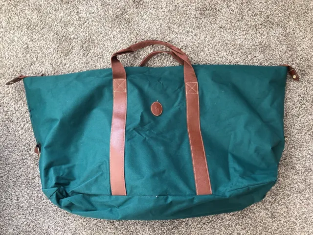 POLO RALPH LAUREN - Green & Brown Canvas Weekender Travel Carry-on Duffle Bag