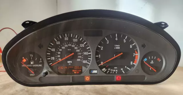 1995 BMW E36 M3 S50 Instrument Cluster Auto Speedometer OEM 230k miles
