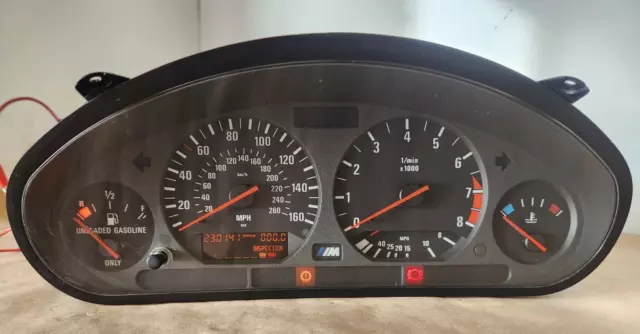 1995 BMW E36 M3 S50 Instrument Cluster Auto Speedometer OEM 230k miles 1995 BMW E36 M3 S50 Instrument Cluster Auto Speedometer OEM 230k miles