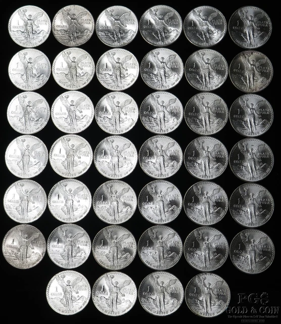 (2) 1984 BU Tubes Mexico Libertad Silver Onza 40 Coins 26230