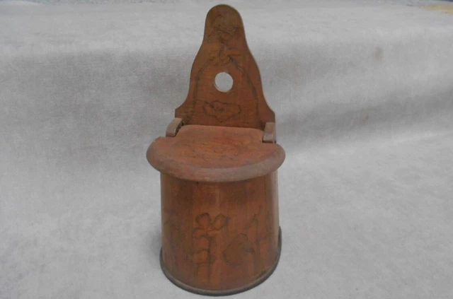 ANCIENNE BOITE À sel murale en bois EUR 12,00 - FR
