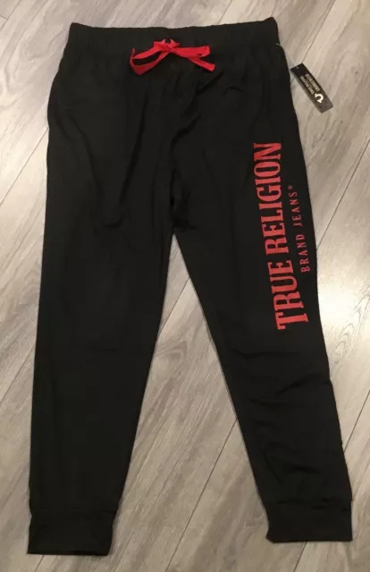 True Religion Men's Loungewear Fleece Comfort Pants, Large, NEW