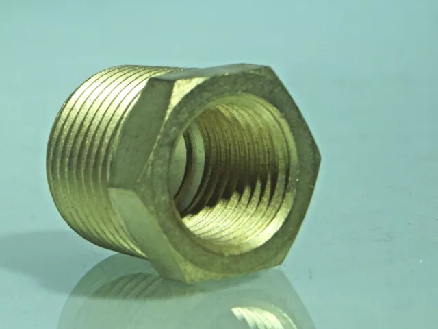 NPT Male - NPT  Female BRASS Reducing Bush,  American Adapters Male-Female