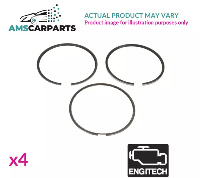 Engine Piston Ring Set Ent041028 Std Engitech 4Pcs New Oe Replacement