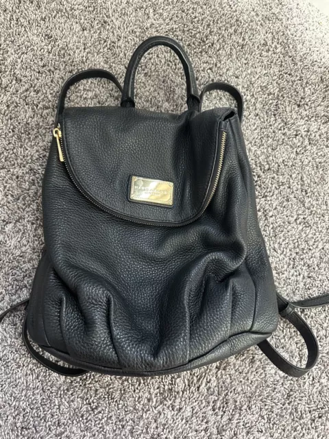 Marc Jacobs Mariska Black Leather Convertible Backpack