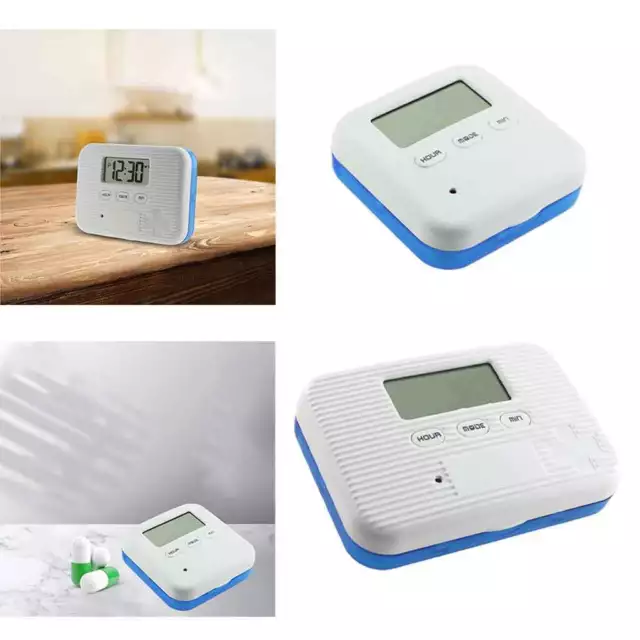 Electronic Pill Reminder with Alarm Dust-proof 5 Alarms Clocks Medication