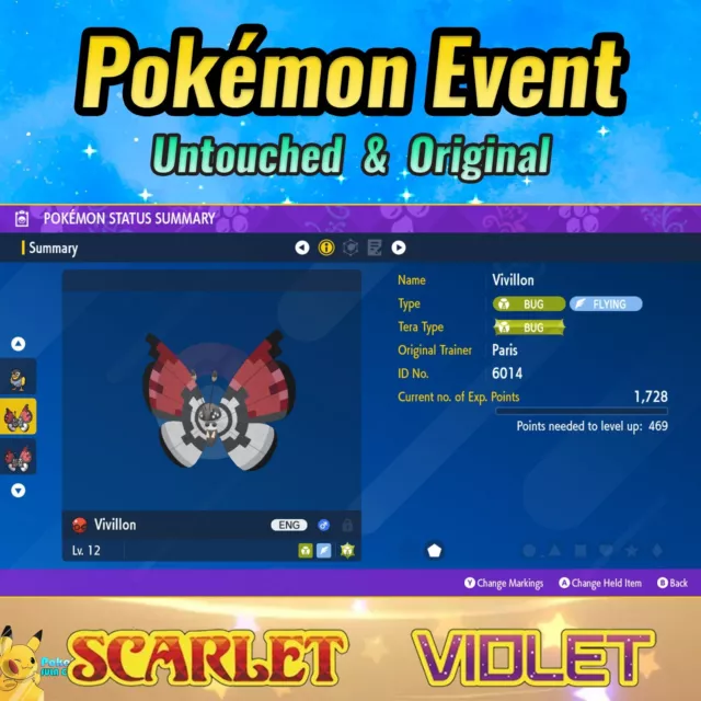 PokeBall Vivillon Event 💜 Paris Pokemon Center 💜 Pokémon Scarlet & Violet