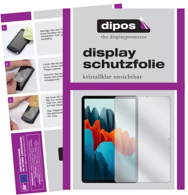 2x Schutzfolie für Samsung Galaxy Tab S7 Plus klar Displayschutzfolie Display