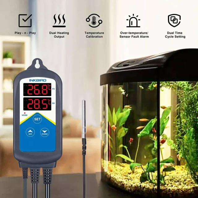 Seed Starter Temperature Controller Thermostat Home brewing Hydroponics 220V EU 3