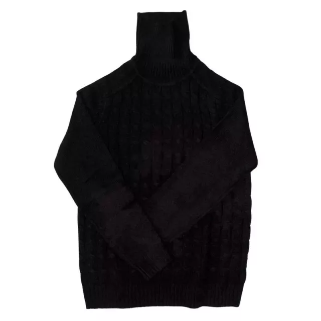 Maglione uomo collo alto Dolcevita pullover Invernale slim fit Tinta unita lana