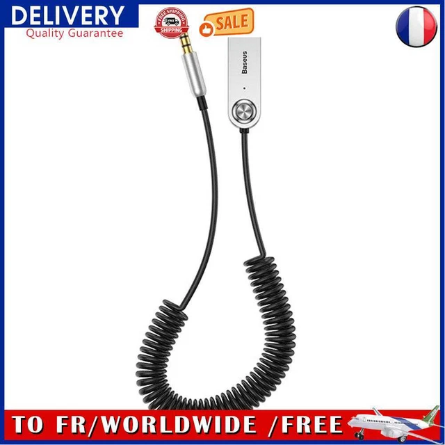Baseus USB Bluetooth-compatible Audio Music Cable for Car AUX Receiver Speaker (