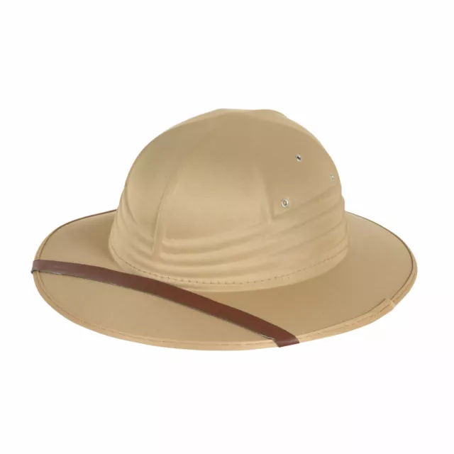 ADULTS SAFARI HAT Jungle Explorer Indiana Jones Pith Helmet Fancy Dress ...