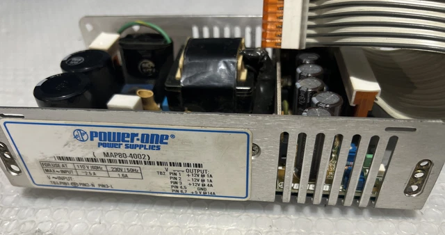 🔥Power One Power Supply MAP80-4002 110/230VAC+5VDC 14A +/-12VDC 4A,freeship🇺🇸