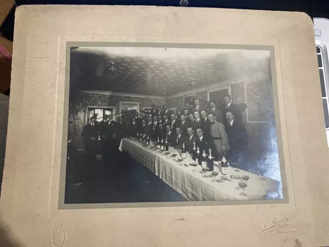 photo originale avion aviation aviateurs AULNAT BANQUET ANNEE CIRCA 1900-20