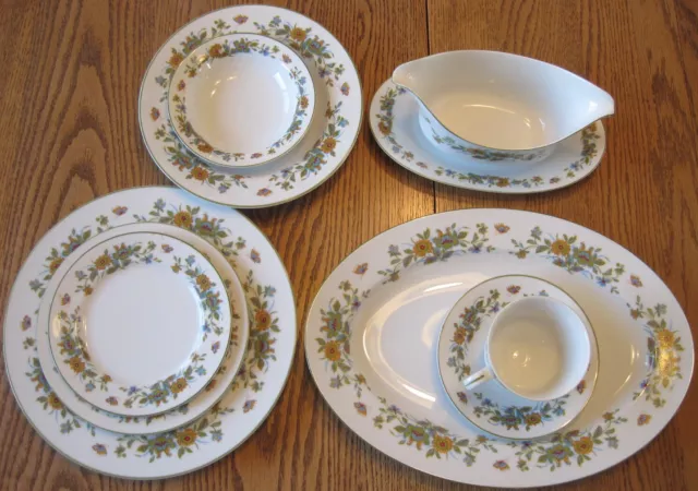 SALE! - CHOICE Sango Agincourt 3795 - Dinner Salad Dessert Plates Bowls