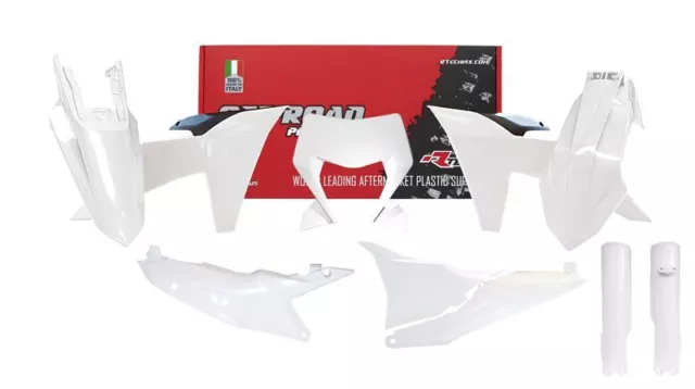 Racetech Plastik Komplett Kit KTM EXC EXF 250 350 450 2024 Satz Teile weiss
