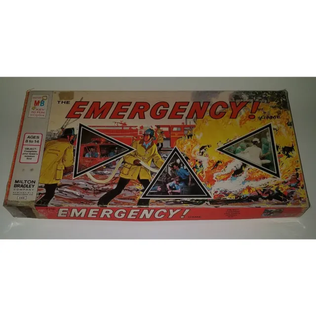 VTG 1974 The Emergency Board Game Station 51 TV Series Milton Bradley 4406 AS IS