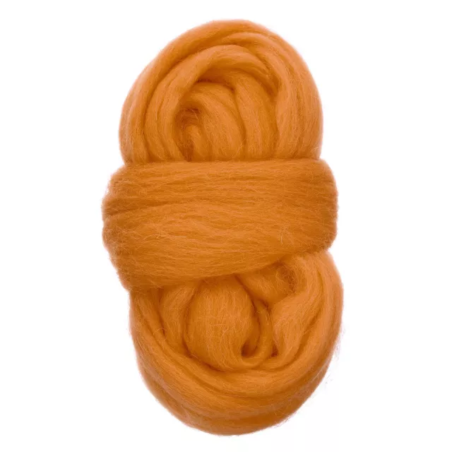 Needle Felting Wool, 1.76oz Wool Roving Yarn, Brown