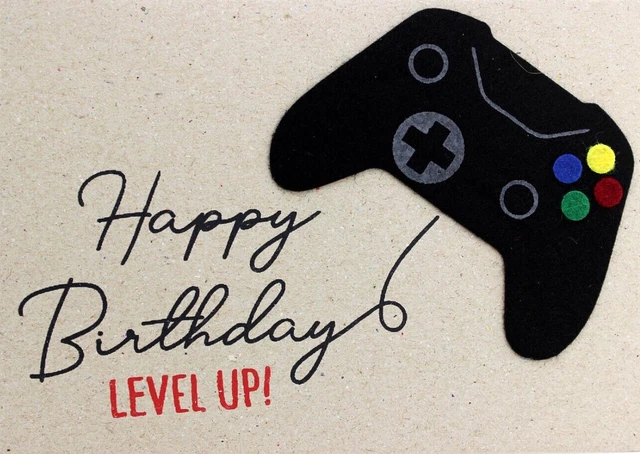 Geburtstagskarte Für Neffen Zum 9. Geburtstag - Modernes Computerspiel-Design, 22,9 X 15,2 Cm