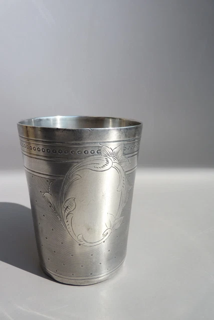 TIMBALE ANCIENNE EN argent massif, 19ème siècle - 43,97 g. EUR 40,00