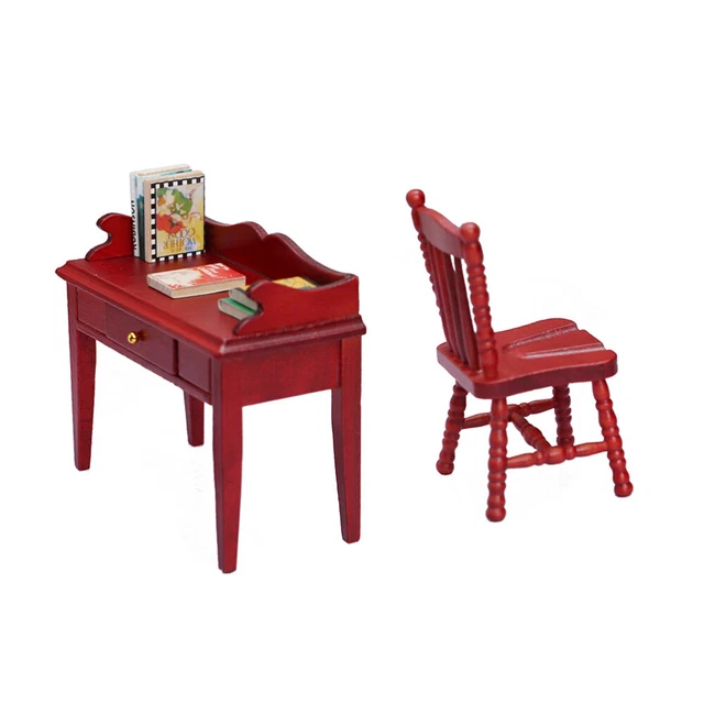 Mini Mesa Y Silla De Madera Set Decoración De Terrarios Muebles De Cocina Modelo