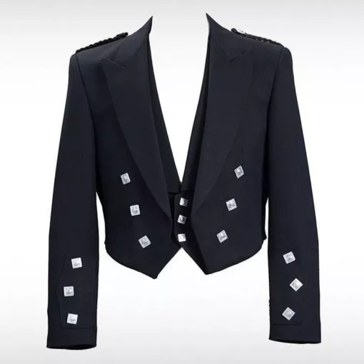 Scottish Men's Prince Charlie Kilt jacket With vest in 100% wool