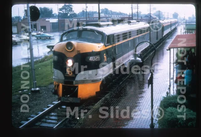 Duplicate Slide C&O  Chesapeake & Ohio E8A 4029 W/Passenger Train