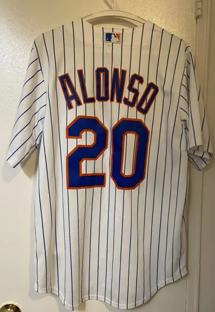 NWOT Pete Alonso New York Mets Mens Majestic Cool Base Baseball Jersey #20 Sewn
