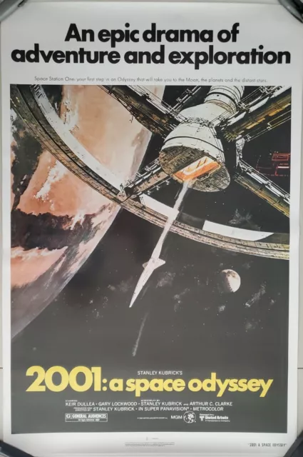 2001 A Space Odyssey Rolled 27X40 Movie Poster 1968 Stanley Kubrick Keir Dullea