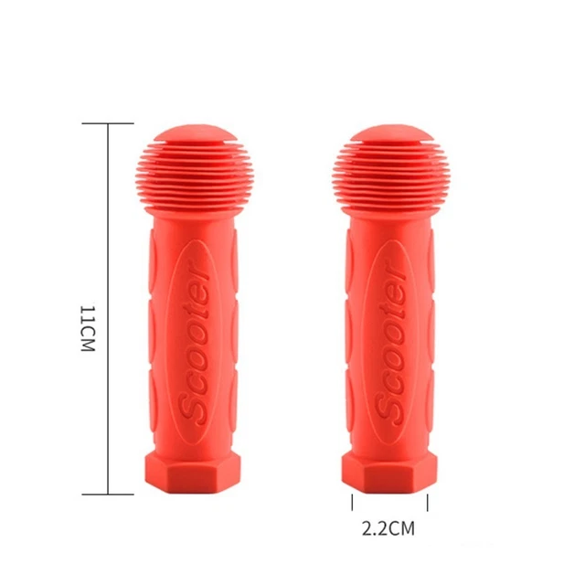 Poignées De Guidon En Caoutchouc Pour Vélo/trottinette Enfant - Antidérapantes, Imperméables, Couleurs Assorties, Remplacement Facile