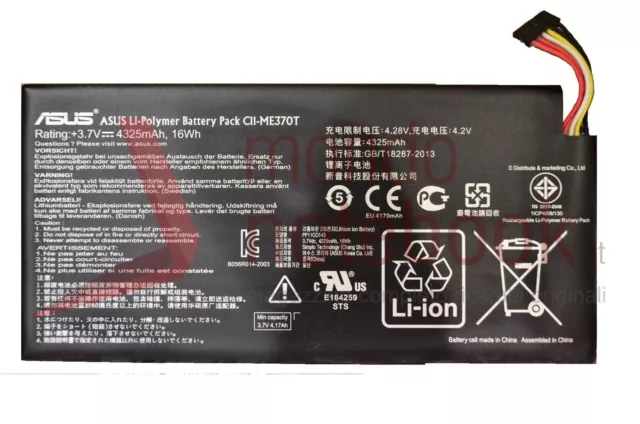 Batteria Originale ASUS Pad Nexus ME370T BAT COSLI LI-POLY FPACK 4325 mAh