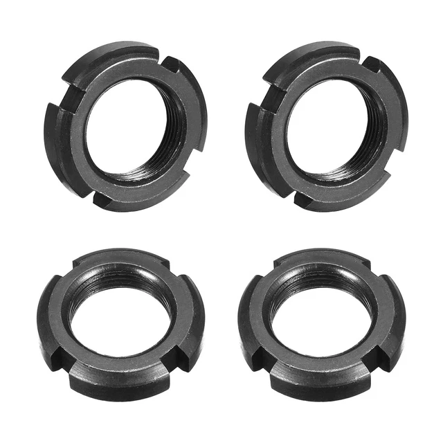 M24x1.5mm Fissaggio Quattro Fessure Scanalato Rotondo Dado, 4Pz