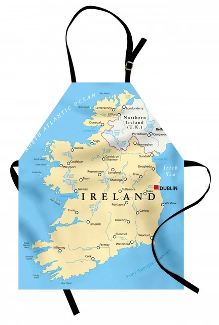 ABAKUHAUS Irlande Carte Nappe Extérieure, Noms De Pays Et