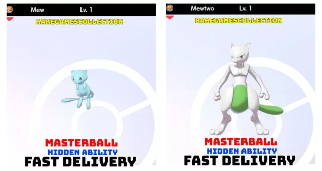 MEWTWO Ultra Shiny Non-shiny 6IV PACK // Pokemon (Instant Download