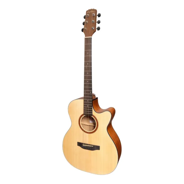 Martinez 'Natural Series' Solid Spruce Top Acoustic-Electric Small Body Cutaway
