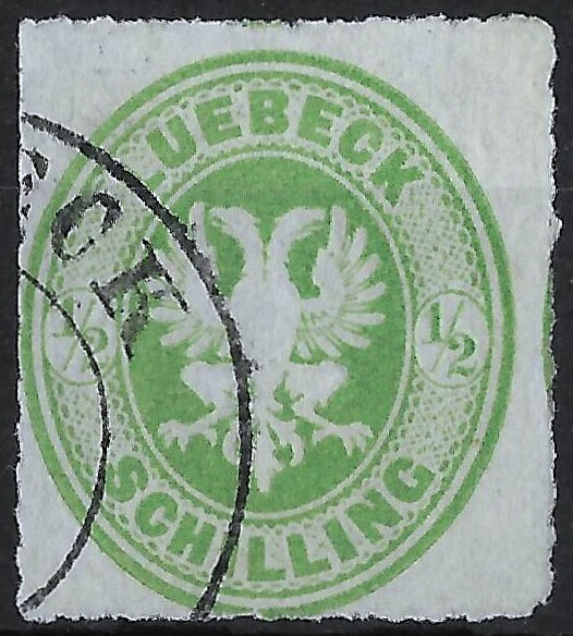 LÜBECK 1863 : MiNr. 8 : 1/2 Schilling : K2 LUEBECK