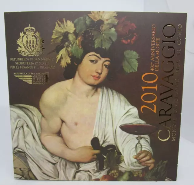 San Marino 2010 -  Caravaggio - Monete Divisionali Fior Di Conio 9 Val.