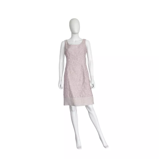 Armani Collezioni Pink Sleeveless Tweed Sheath Dress Size 10